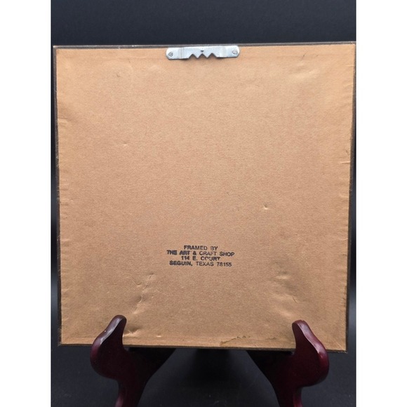 Vintage Framed Butterfly Needlepoint Embroidery Wall Art 7x7 - Picture 11 of 11